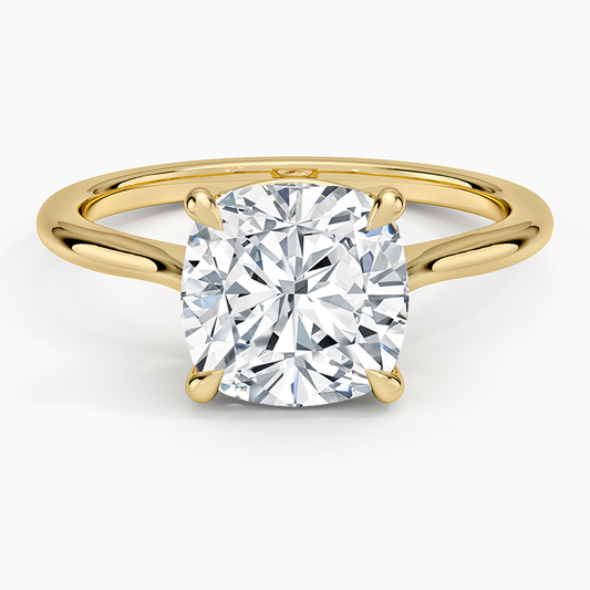 21/2Ct Cushion Lab Grown Diamond Solitaire Ring