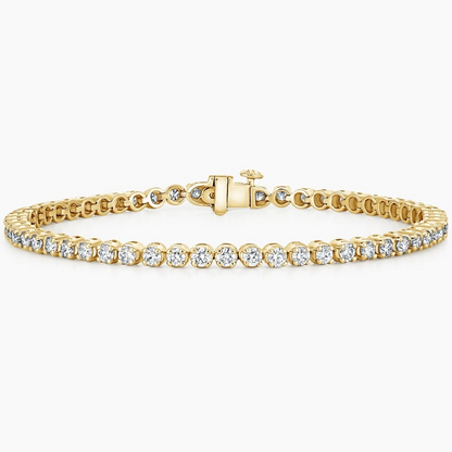 3CTW 7 inch Lab Grown Diamond Tennis Bracelet in Gold