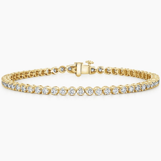 3CTW 7 inch Lab Grown Diamond Tennis Bracelet in Gold