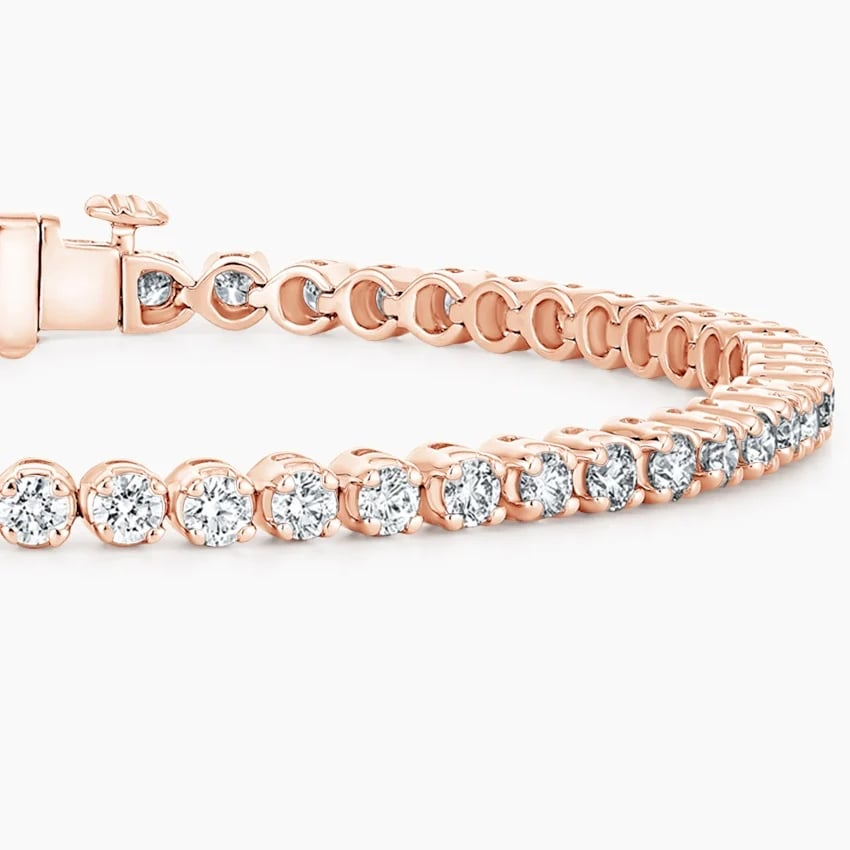3CTW 7 inch Lab Grown Diamond Tennis Bracelet in Gold