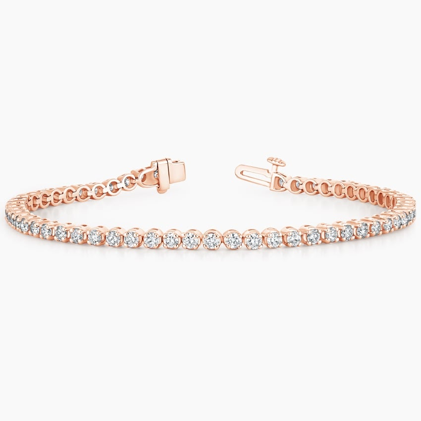 3CTW 7 inch Lab Grown Diamond Tennis Bracelet in Gold