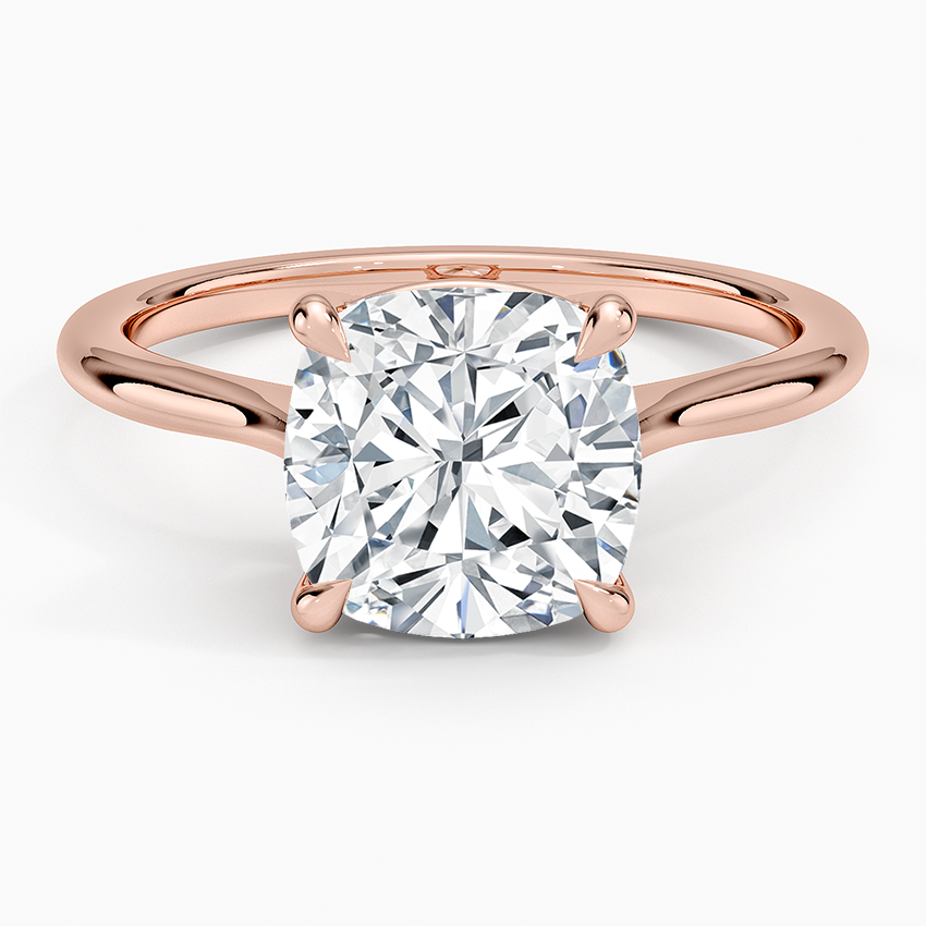 21/2Ct Cushion Lab Grown Diamond Solitaire Ring