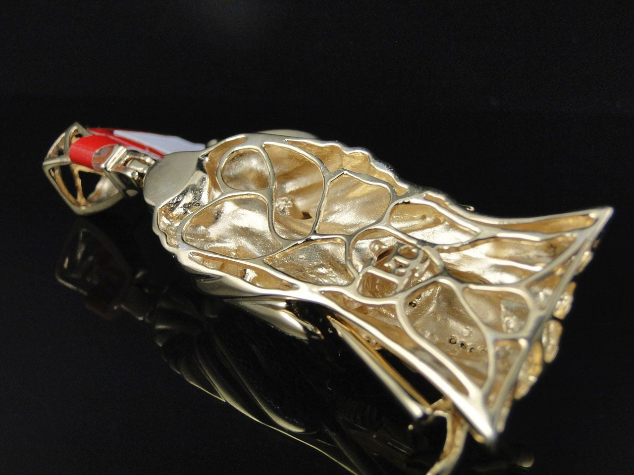 14K Gold Grim Reaper Lab Grown Diamond Pendant