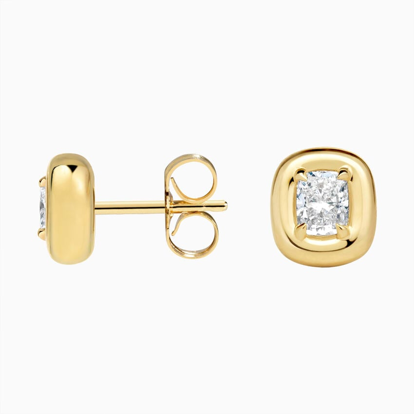 7/8 CTW Cushion Cut Lab Grown Diamond Stud Earrings