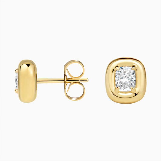 7/8 CTW Cushion Cut Lab Grown Diamond Stud Earrings