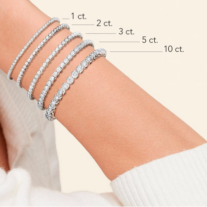 5CTW 7 inch Certified Lab Grown Diamond Trendy Tennis Bracelet
