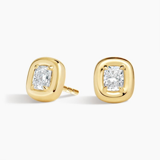 7/8 CTW Cushion Cut Lab Grown Diamond Stud Earrings