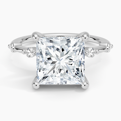 11/4Ct Princess Lab grown Diamond Hidden Halo Diamond Ring
