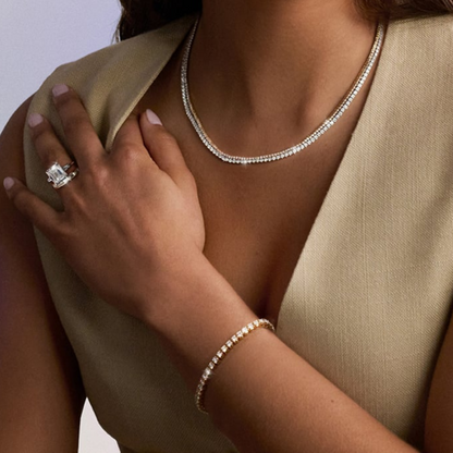 5CTW 7 inch Certified Lab Grown Diamond Trendy Tennis Bracelet