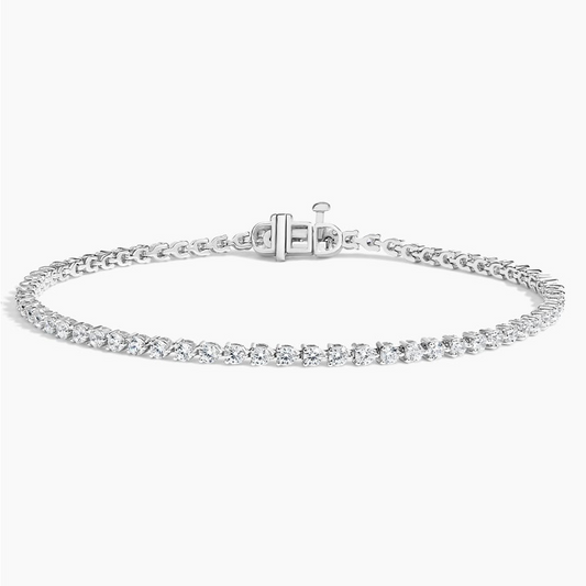 2CTW 7 inch Three Prong Lab Grown Diamond Tennis Bracelet