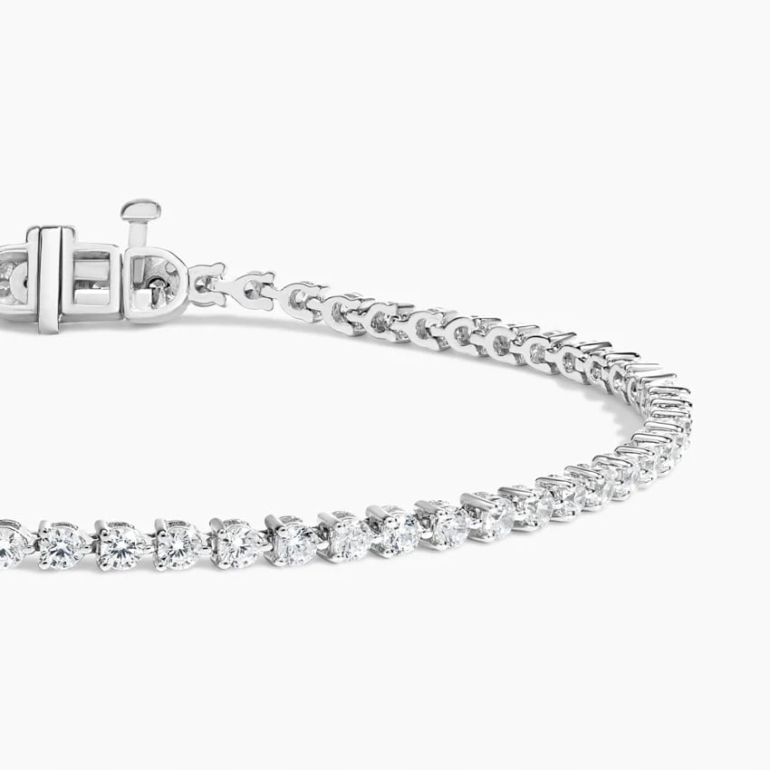2CTW 7 inch Three Prong Lab Grown Diamond Tennis Bracelet