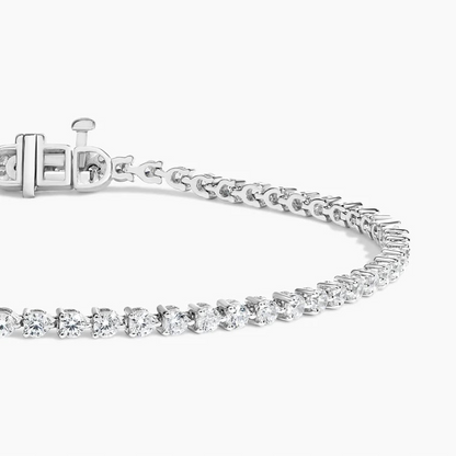 2CTW 7 inch Three Prong Lab Grown Diamond Tennis Bracelet