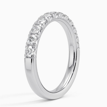 0.64 CTW 18k Gold Lab Gown Diamond Half Coverage Wedding Band