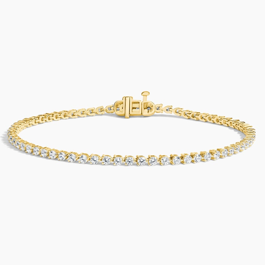 2CTW 7 inch Three Prong Lab Grown Diamond Tennis Bracelet