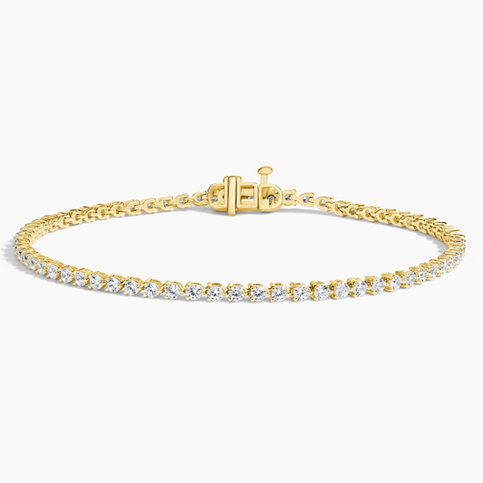 2CTW 7 inch Three Prong Lab Grown Diamond Tennis Bracelet