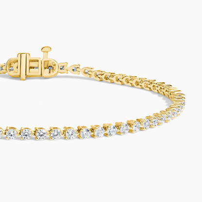 2CTW 7 inch Three Prong Lab Grown Diamond Tennis Bracelet