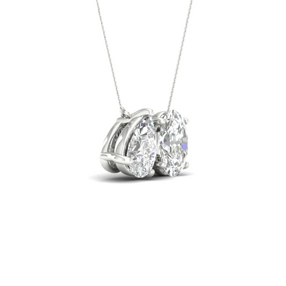 2 CTW Lab Grown Diamond Pear And Oval Pendant
