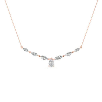 2.33CTW Pear Marquise Lab Grown Diamond Chain Necklace