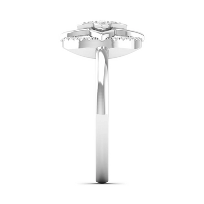 0.12Ctw Lab Grown Diamond Flower Ring