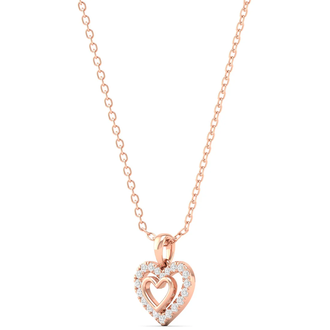 0.15CTW Lab Grown Diamond Heart Pendant