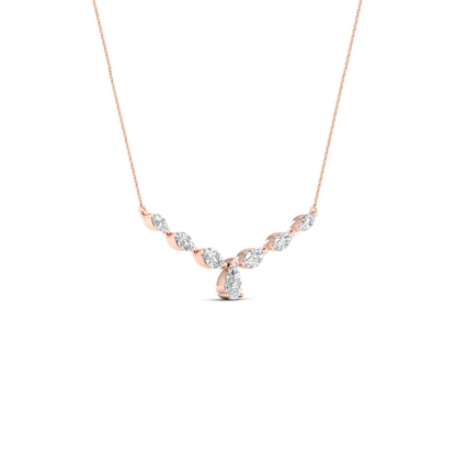 2.33CTW Pear Marquise Lab Grown Diamond Chain Necklace