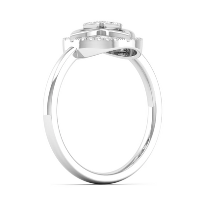 0.12Ctw Lab Grown Diamond Flower Ring