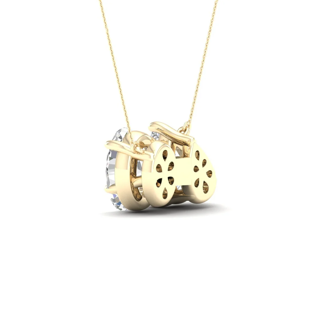 2 CTW Lab Grown Diamond Pear And Oval Pendant