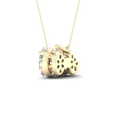 2 CTW Lab Grown Diamond Pear And Oval Pendant