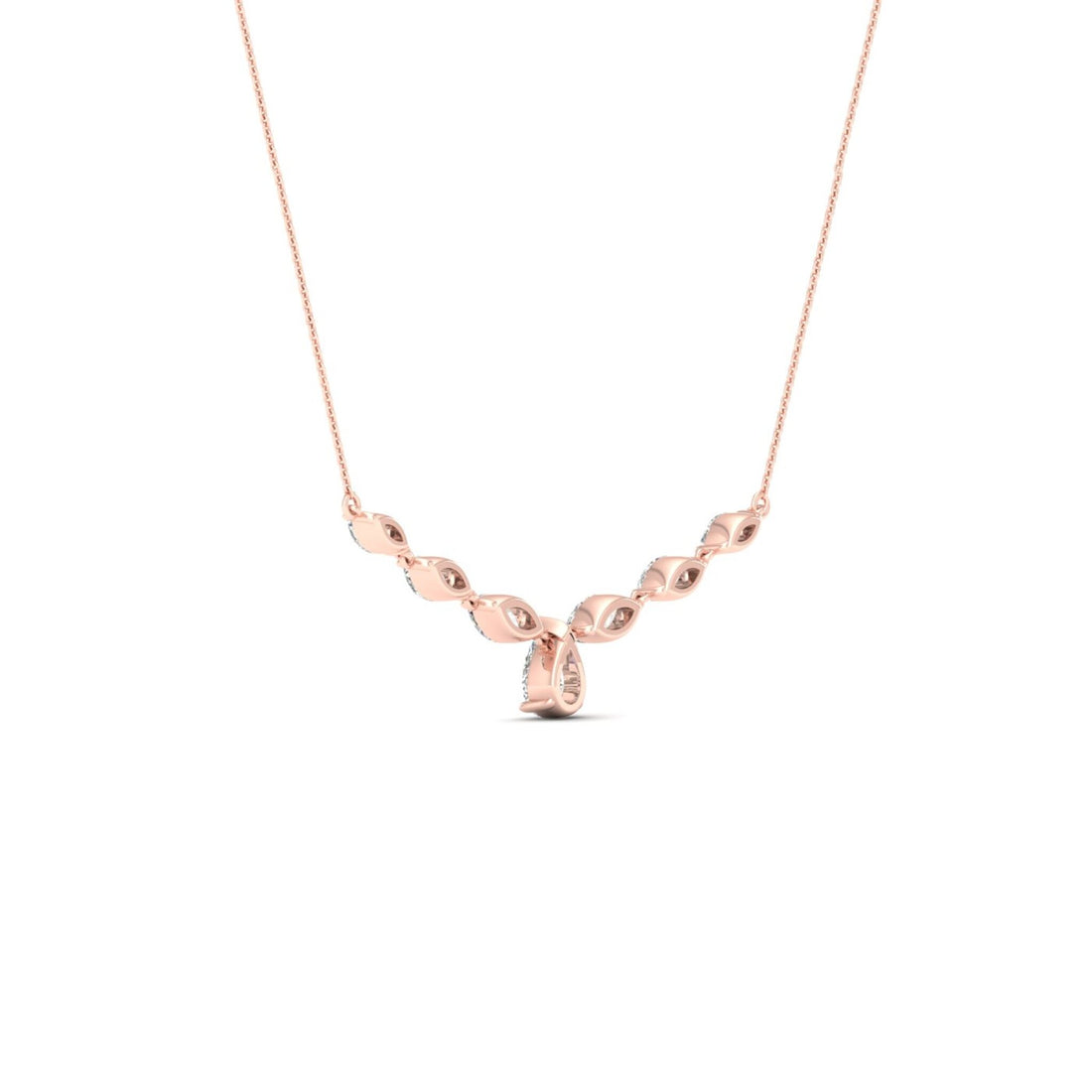 2.33CTW Pear Marquise Lab Grown Diamond Chain Necklace
