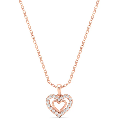 0.15CTW Lab Grown Diamond Heart Pendant