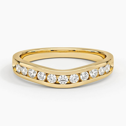 Channel Set 0.22CTW Round Lab Grown Diamond Wedding Band