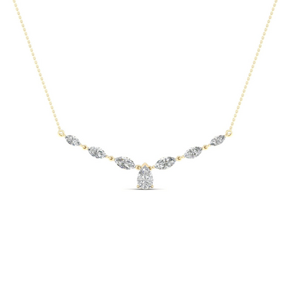 2.33CTW Pear Marquise Lab Grown Diamond Chain Necklace