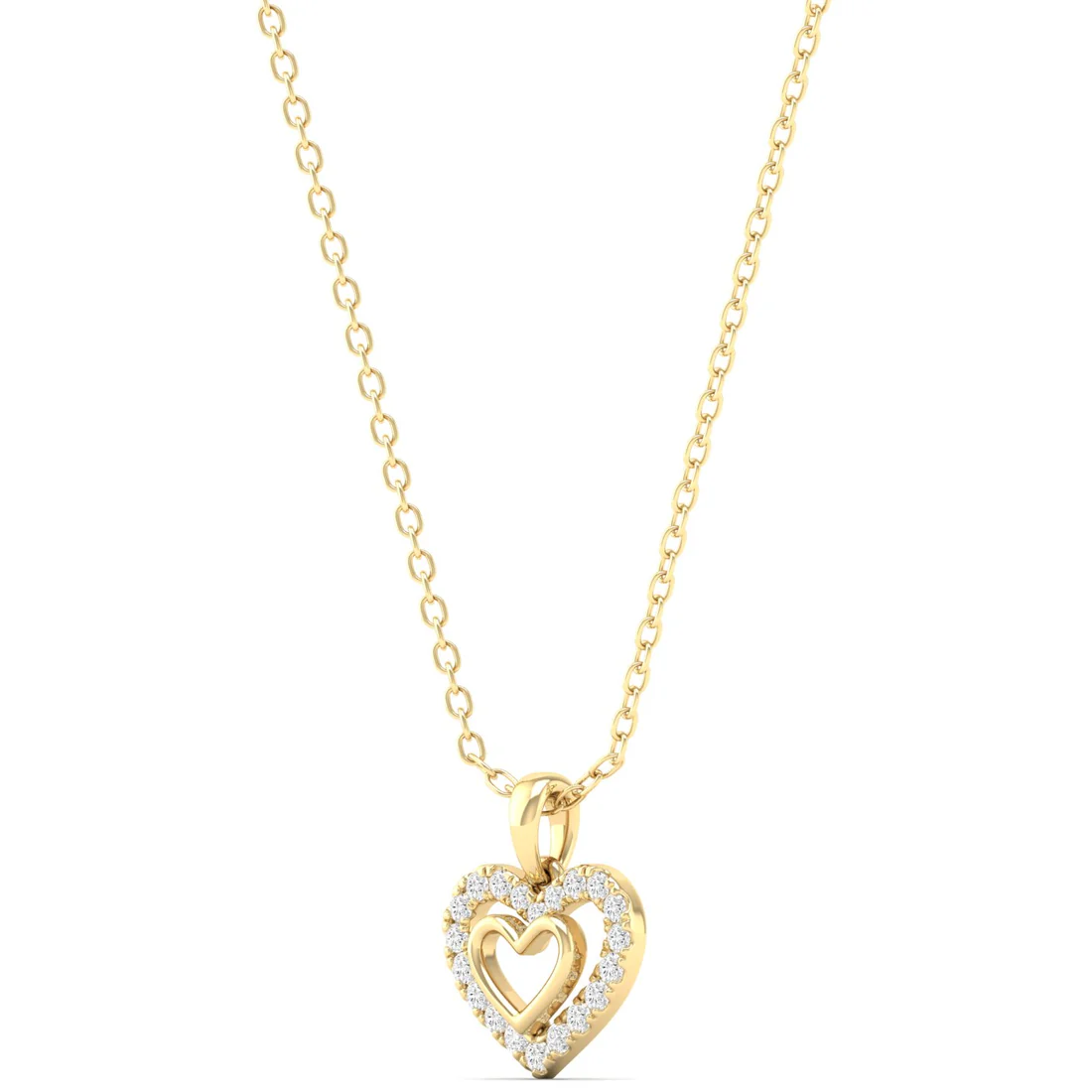 0.15CTW Lab Grown Diamond Heart Pendant