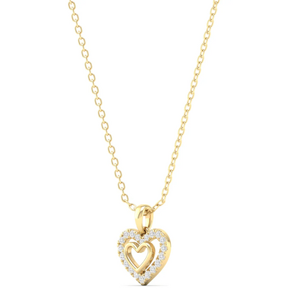 0.15CTW Lab Grown Diamond Heart Pendant