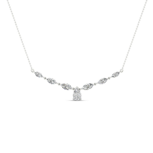 2.33CTW Pear Marquise Lab Grown Diamond Chain Necklace