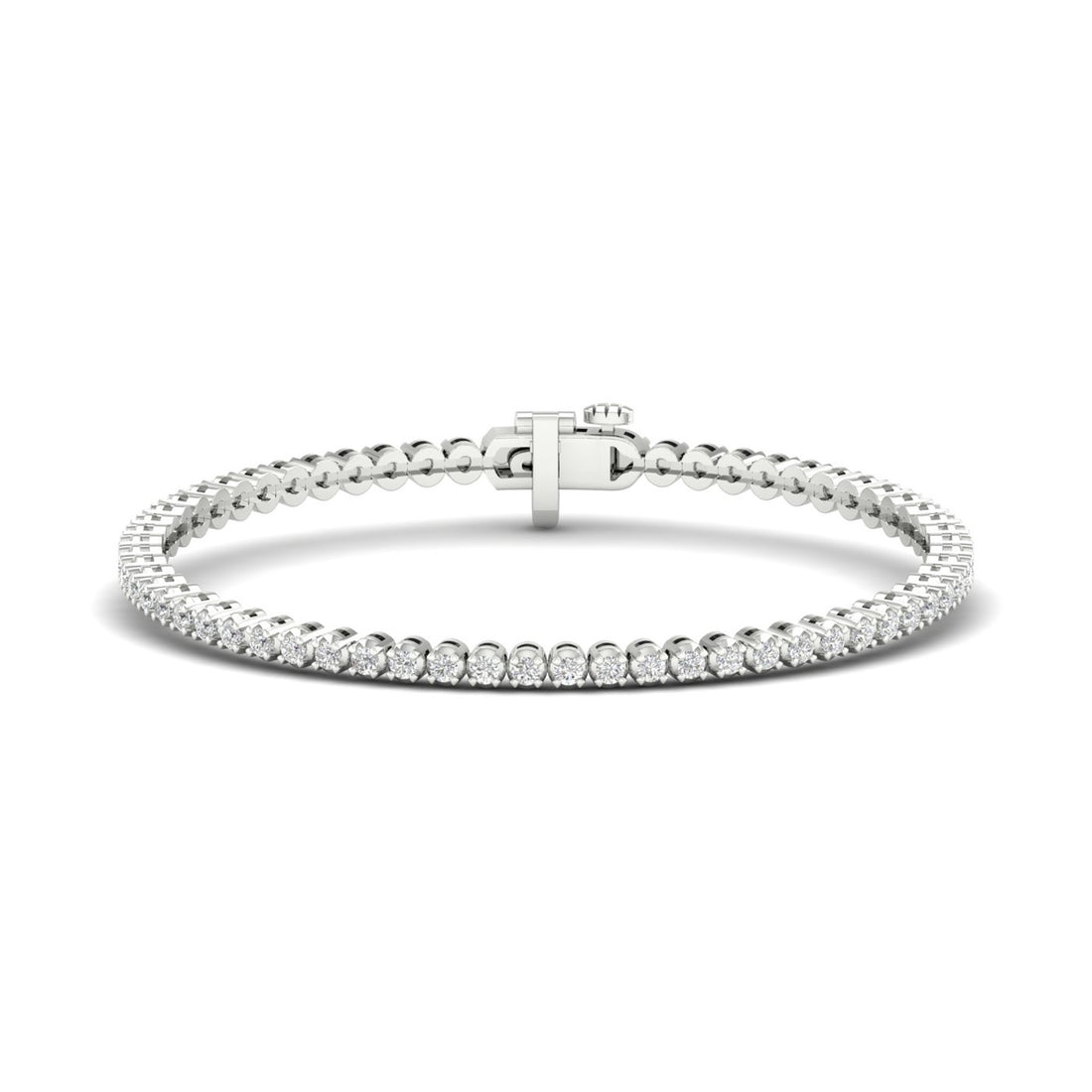 2.00CTW Four Prong Round Lab Grown Diamond Classic Tennis Bracelet