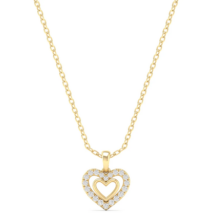 0.15CTW Lab Grown Diamond Heart Pendant