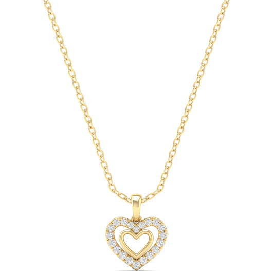 0.15CTW Lab Grown Diamond Heart Pendant