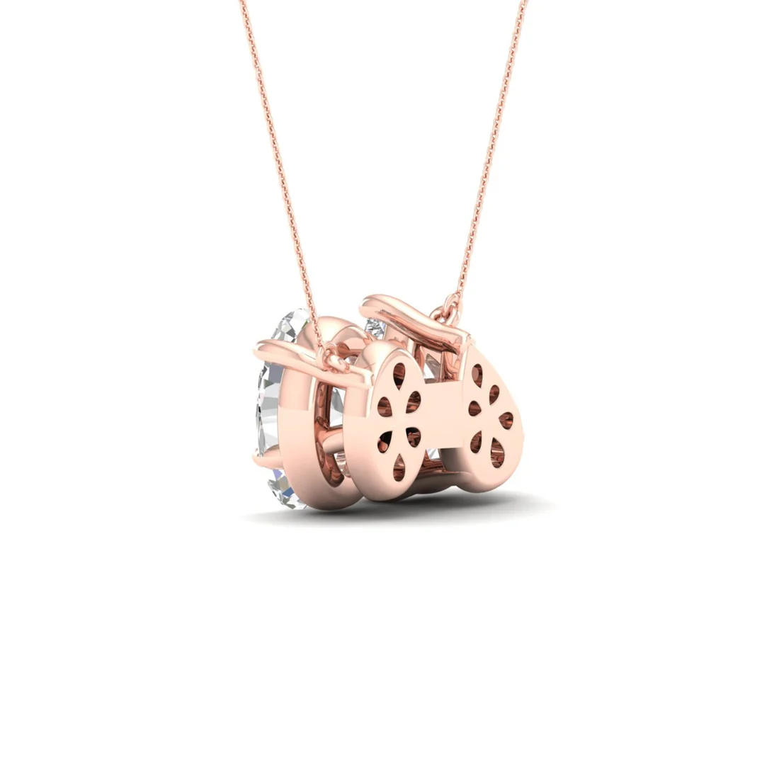 2 CTW Lab Grown Diamond Pear And Oval Pendant
