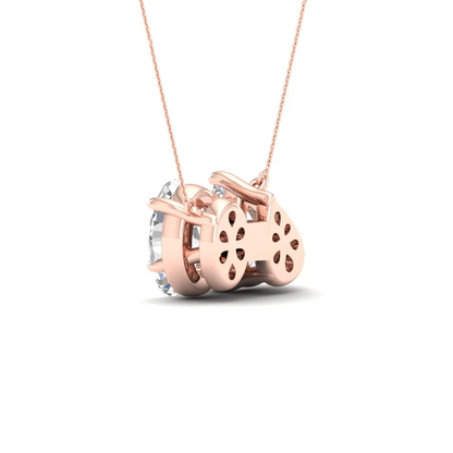 2 CTW Lab Grown Diamond Pear And Oval Pendant
