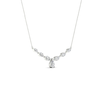 2.33CTW Pear Marquise Lab Grown Diamond Chain Necklace
