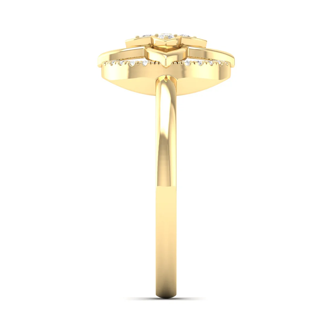 0.12Ctw Lab Grown Diamond Flower Ring