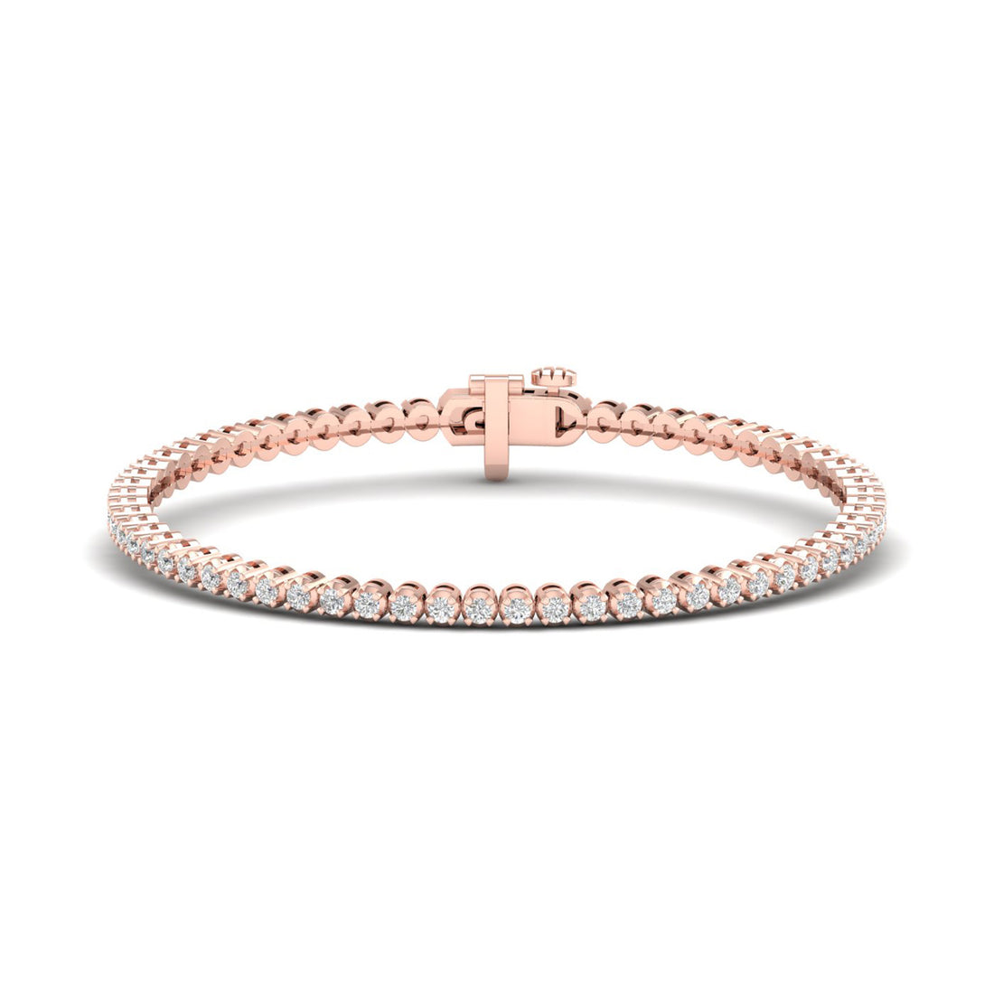 2.00CTW Four Prong Round Lab Grown Diamond Classic Tennis Bracelet