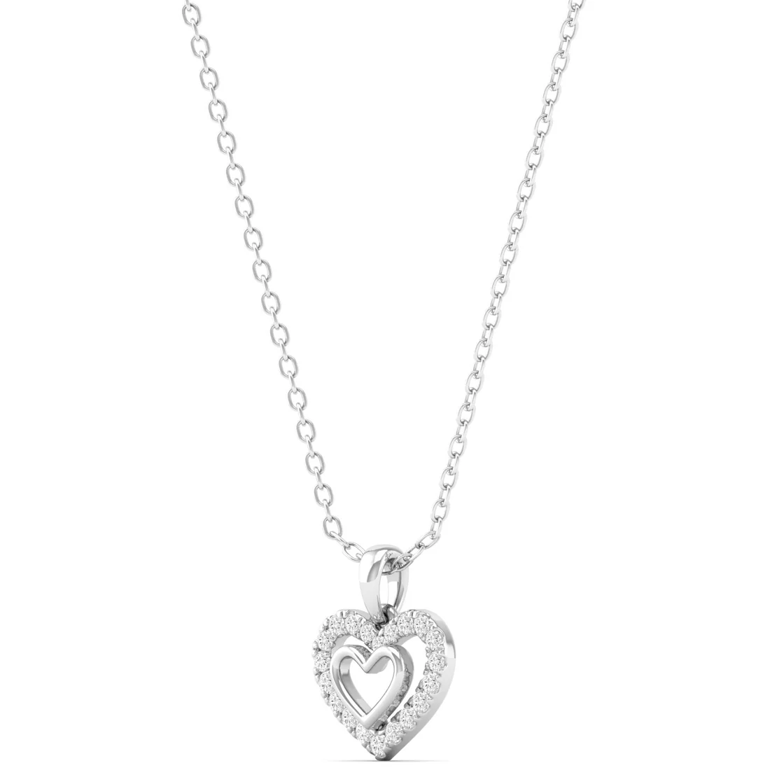 0.15CTW Lab Grown Diamond Heart Pendant