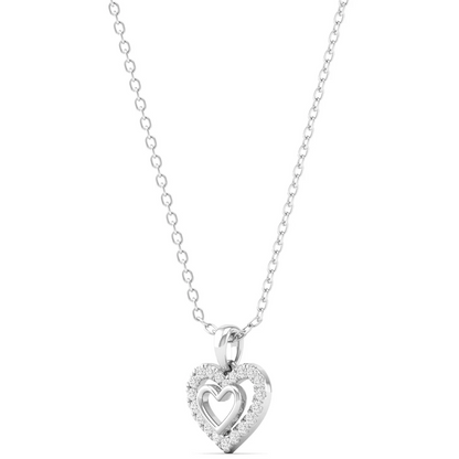 0.15CTW Lab Grown Diamond Heart Pendant