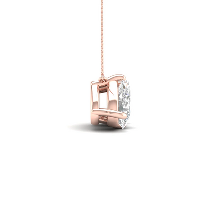 2 CTW Lab Grown Diamond Pear And Oval Pendant