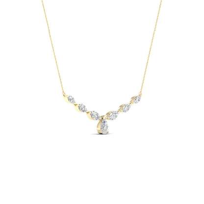 2.33CTW Pear Marquise Lab Grown Diamond Chain Necklace