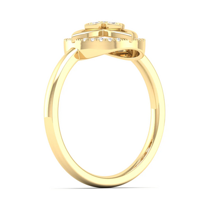 0.12Ctw Lab Grown Diamond Flower Ring