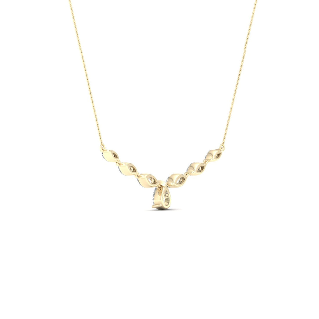 2.33CTW Pear Marquise Lab Grown Diamond Chain Necklace