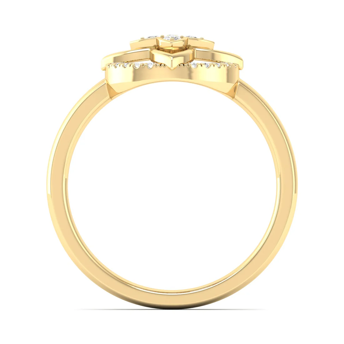 0.12Ctw Lab Grown Diamond Flower Ring